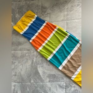 Colorful strapless dress